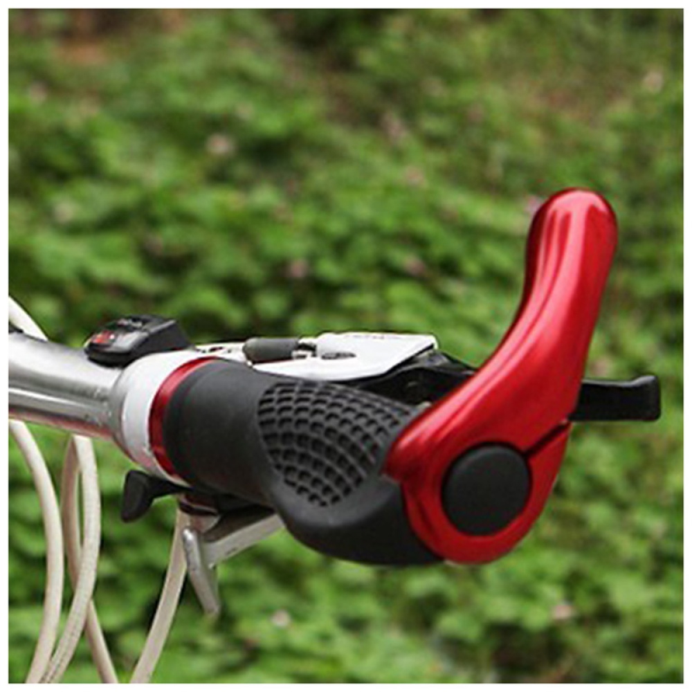 Ergonomic Design Antiskid Shockproof Bicycle Handlebar Grips with Aluminum Alloy Bar Ends - Image 3