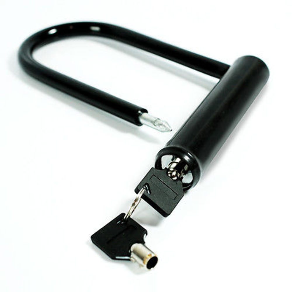 Electric Motorcycle Hydraulic Shear Copper Lock Core Iron Bold Anti-theft U-shaped black - Image 2