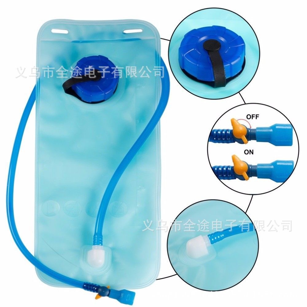 Portable 2L Bicycle Riding Outdoor Water Bag Travel Hiking Bladder blue_One size - Image 2