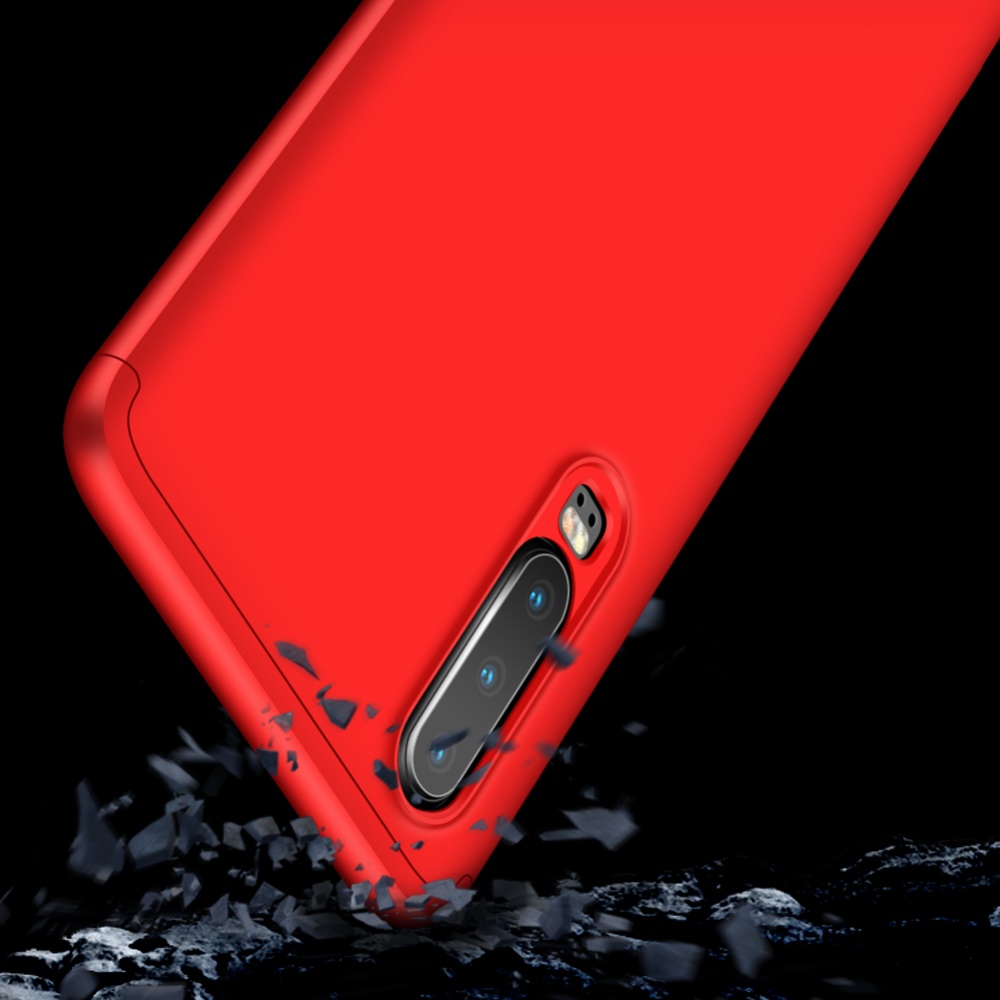 For HUAWEI P30 LITE Ultra Slim PC Back Cover Non-slip Shockproof 360 Degree Full Protective Case red - Image 3