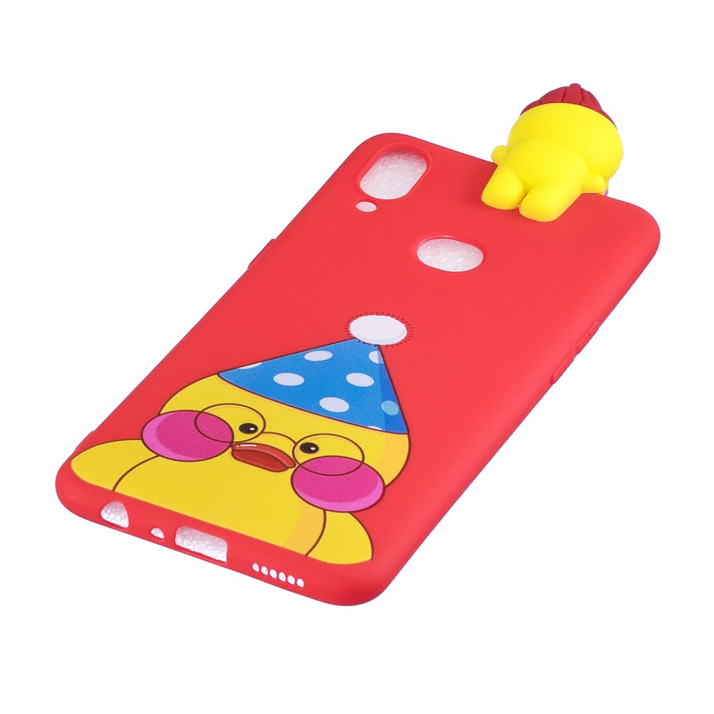 For Samsung A10S A20S Color Painting 3D Cartoon Animal Full Protective Soft TPU Mobile Phone Case red - Image 3