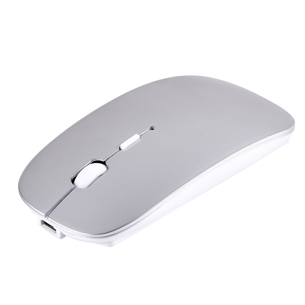 Duel Mold Mouse Wireless Rechargeable Slim Silent Bluetooth Mice for PC Laptop Gray - Image 3