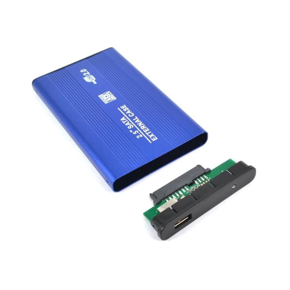 2.5 Inch USB 2.0 SATA HDD Case External Mobile Hard Disk Drive Box Aluminum Alloy Shell blue - Image 3