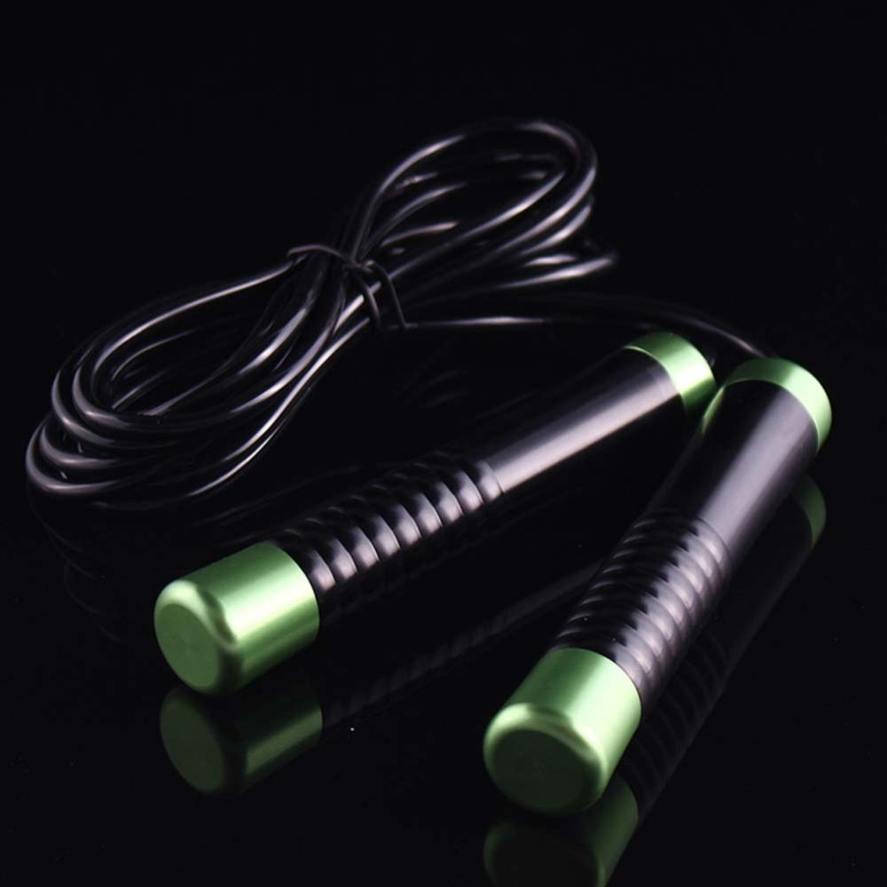 3 Meters Skipping Rope Gym Exercise Jump Aluminium Handle Steel Fitness Training Equipment green - Image 3