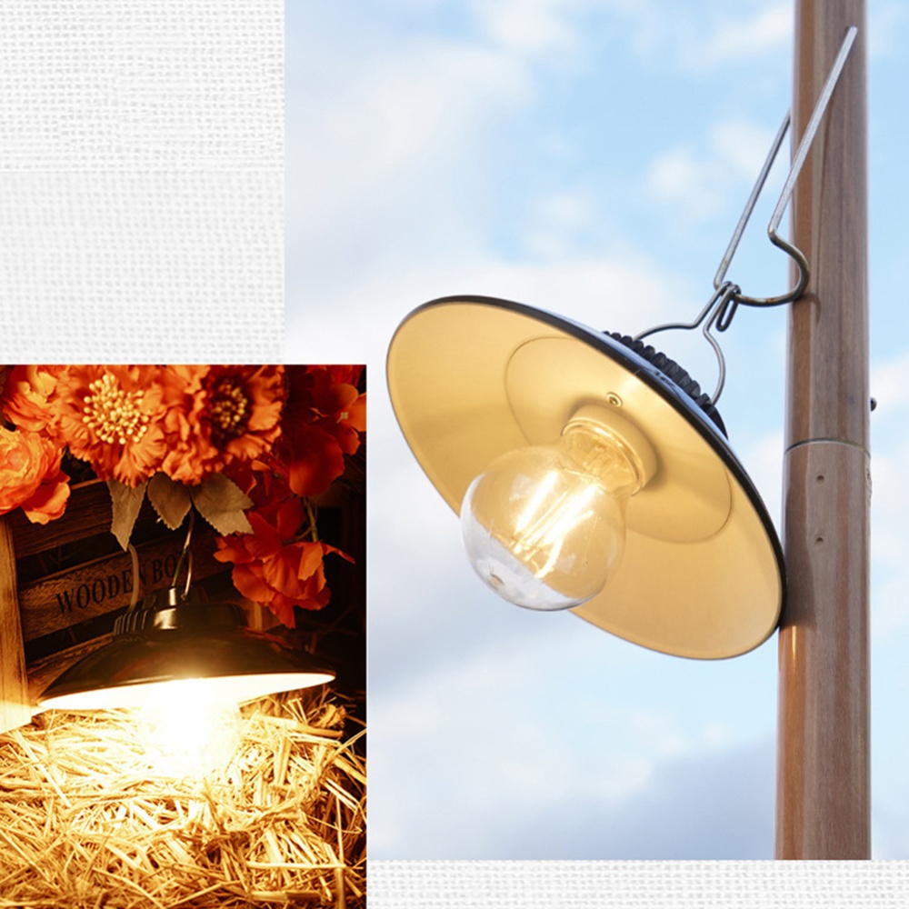 Retro Camping Light Outdoor Waterproof Portable Atmosphere Lamp 2-level Brightness Tent Warm White - Image 3