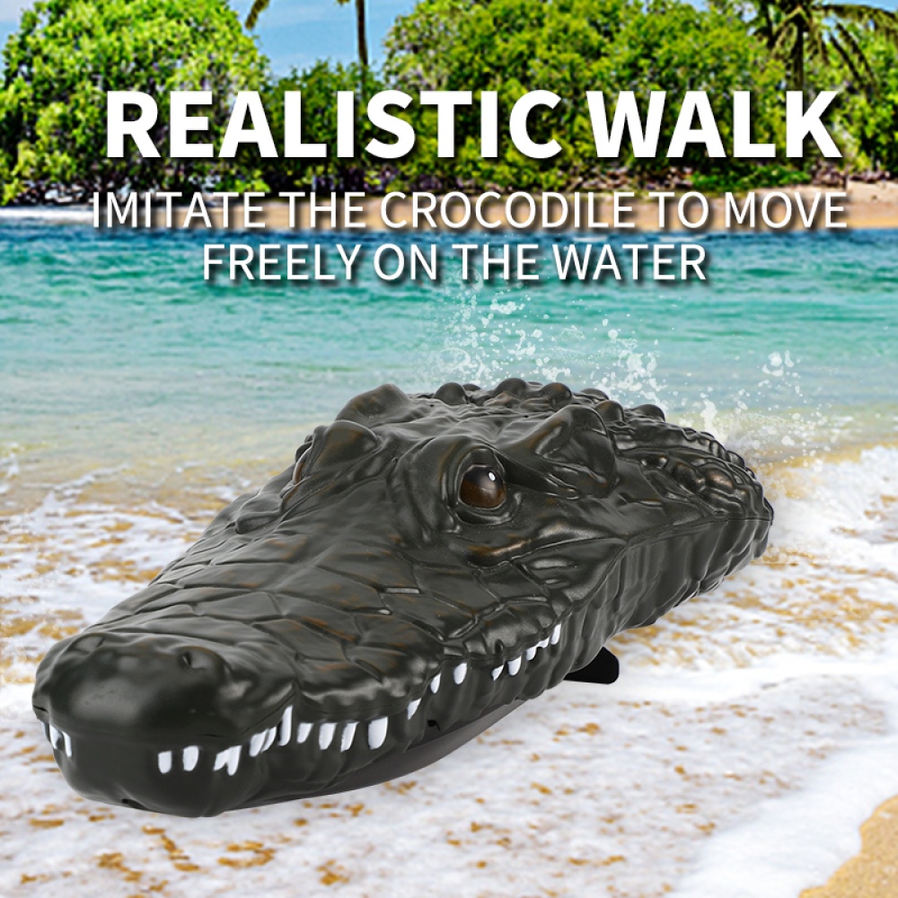 RC Alligator Head 2.4G Remote Control Boat Joke Prank Maker Fun Simulation Spoof Children Toys   Decor black_B801 - Image 3