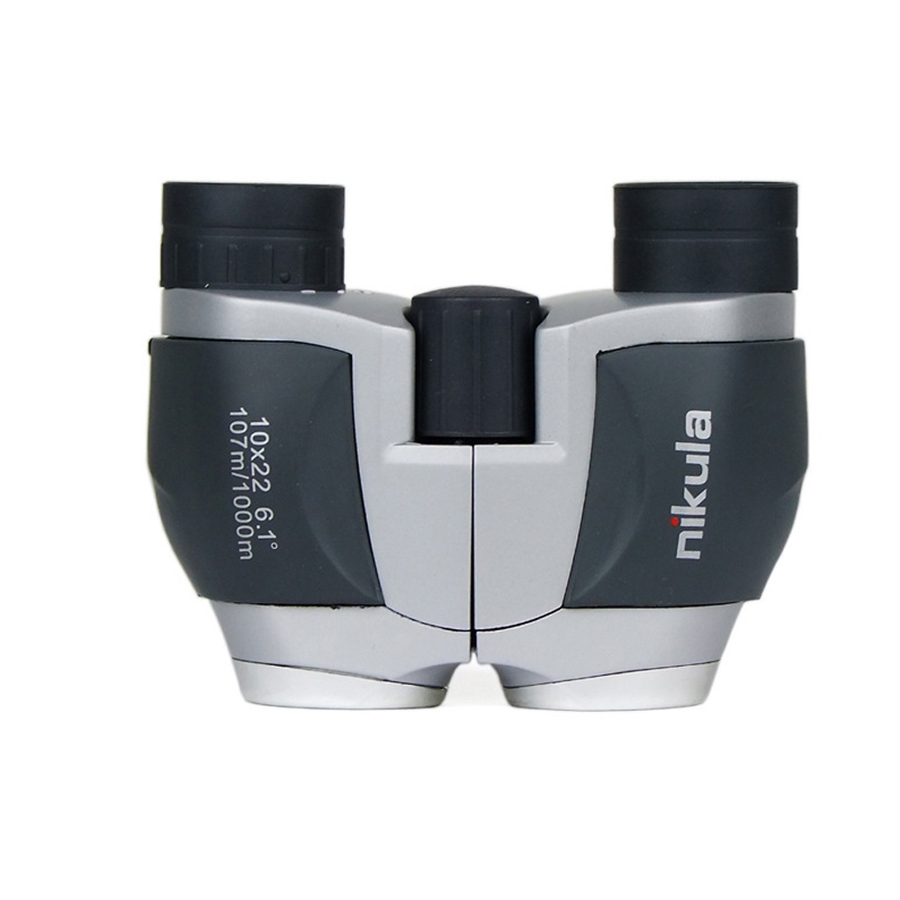 10X22 Zoom Mini Folding HD Binoculars Waterproof Telescope Low Light Outdoor Camping Hunting gray - Image 3