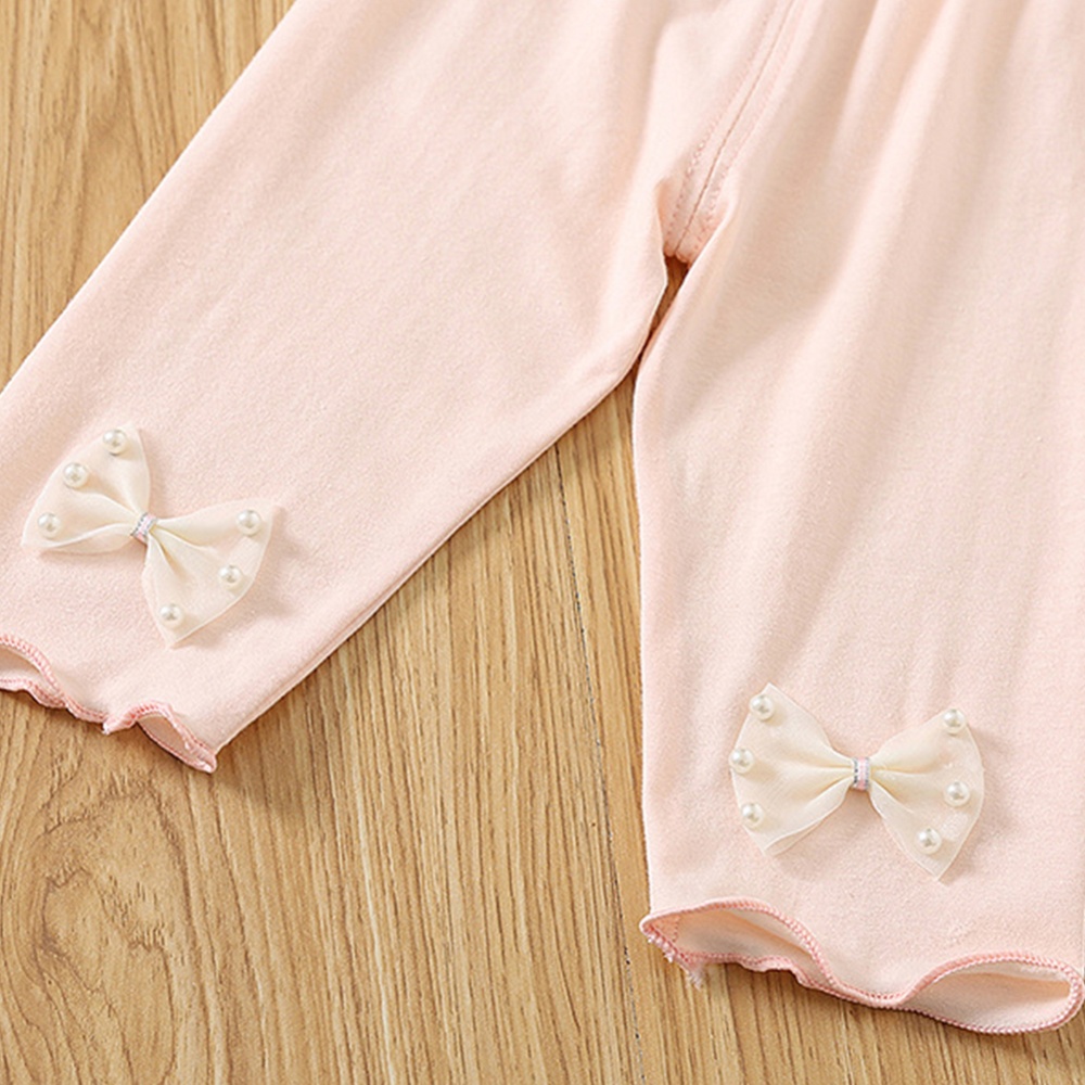 Toddlers Baby Leggings Summer Cotton Breathable Elastic Waist Outerwear Pants Girls Cropped pink 1-2Y 80cm - Image 2