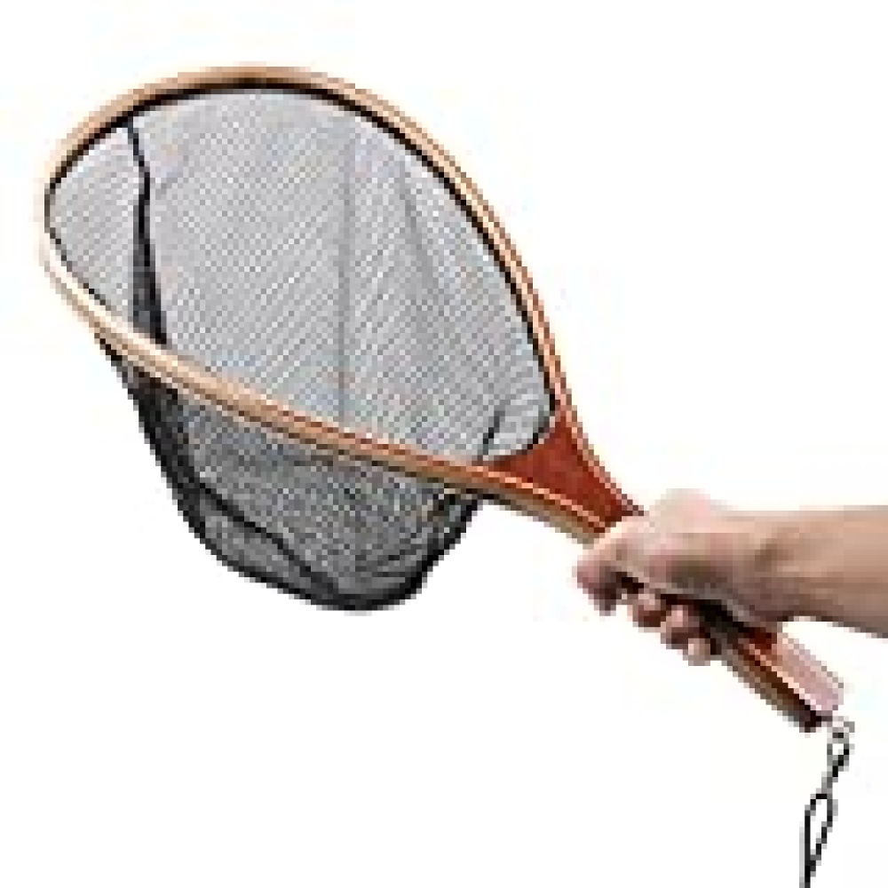 Fly Fishing Landing Soft PE Mesh Trout Catch and Release Net Black - Image 2