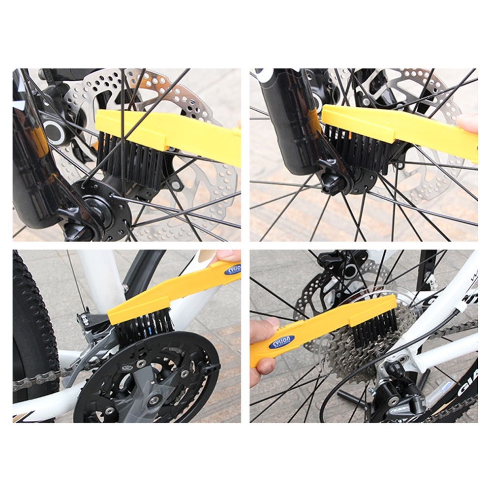 6 pcs/lot Bicycle Chain Cleaner Cycling Clean Tire Brushes Tool Kits Mountain Bike Cleaning Supplies As shown - Image 2