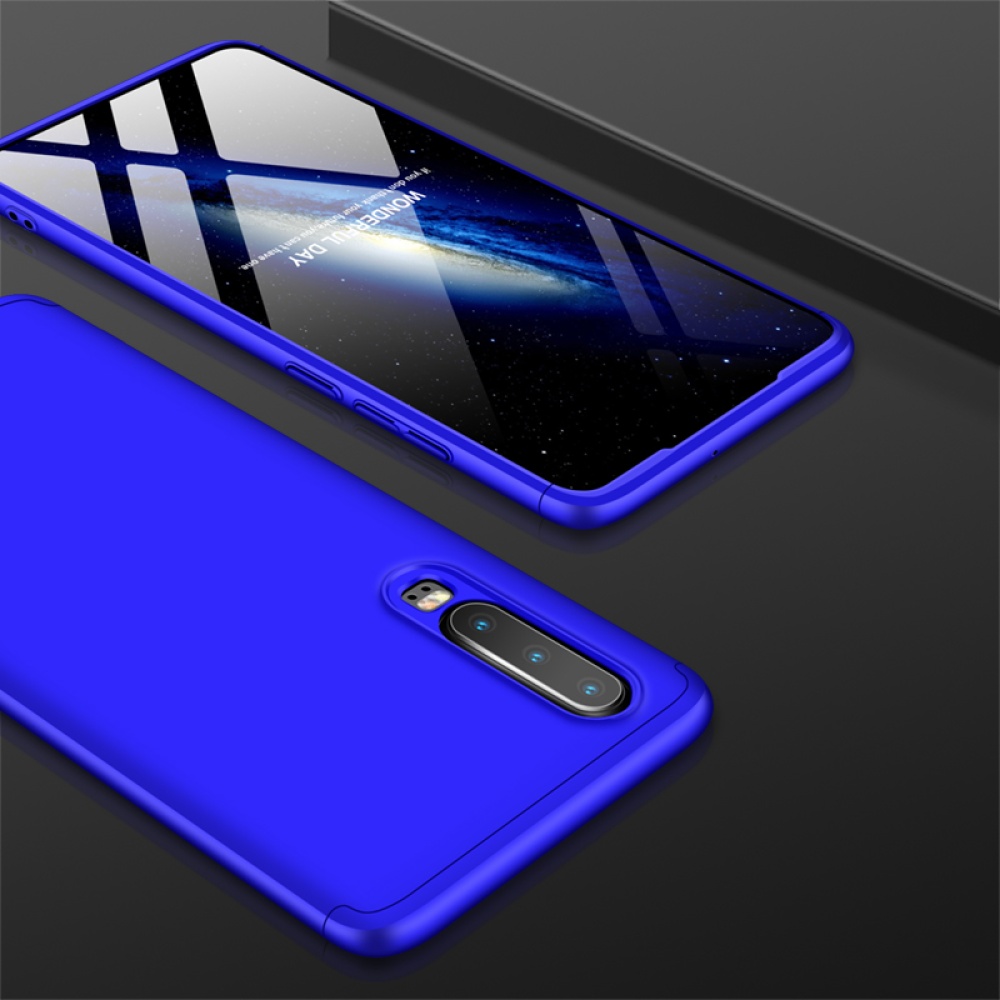 For HUAWEI P30 LITE Ultra Slim PC Back Cover Non-slip Shockproof 360 Degree Full Protective Case blue - Image 3