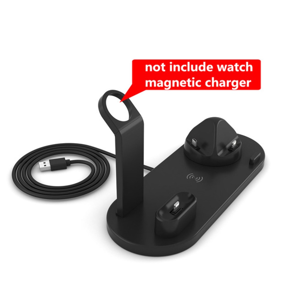 Wireless Charger 4-in-1 10W Fast Charging Stand for Apple Watch 5 4 3 Airpods Pro Station Dock For iPhone 11 XS XR X 8 black - Image 3