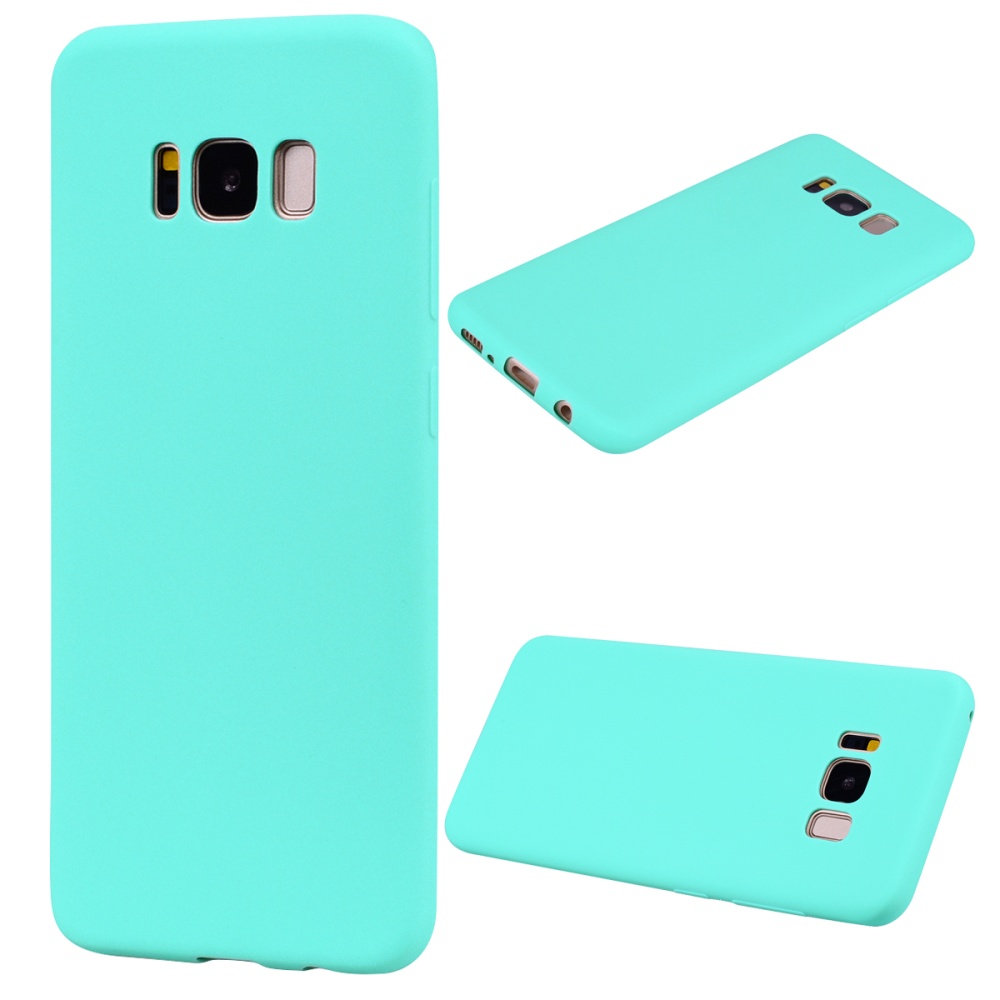 for Samsung S8 Lovely Candy Color Matte TPU Anti-scratch Non-slip Protective Cover Back Case Light blue - Image 3