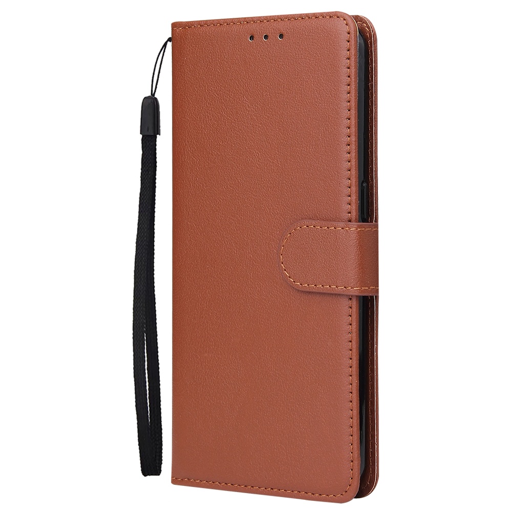 For OPPO A8 / A31/Realme XT X2 Mobile Phone Case PU Buckle Closure Wallet Design Cards Slots All-round Protection Cover Red wine - Image 3