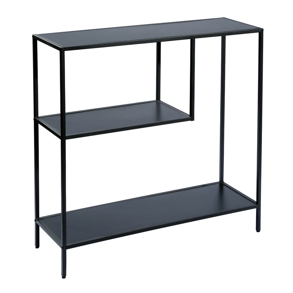 Storage Rack Simple Book Shelf for Living Room Study Bedroom Organize black - Image 2