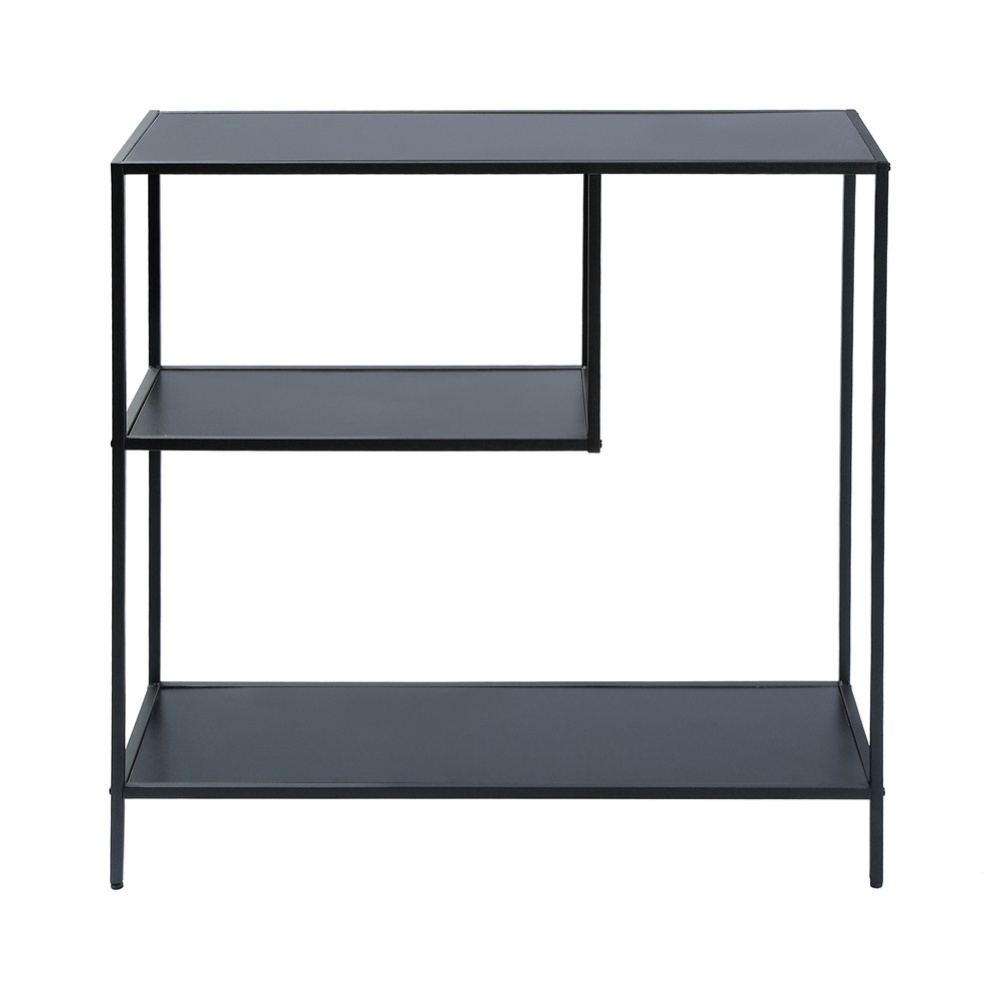 Storage Rack Simple Book Shelf for Living Room Study Bedroom Organize black - Image 3