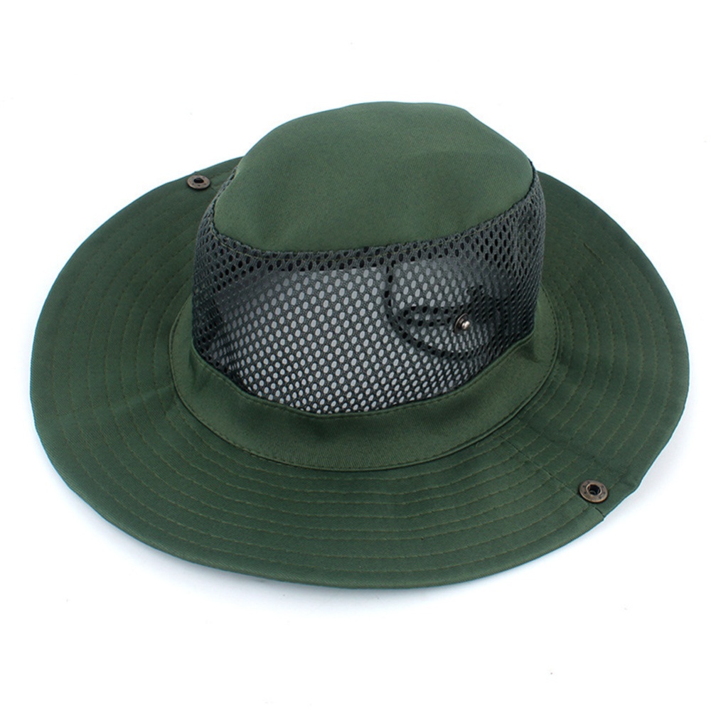 Outdoor Sunscreen Fishing Cap Breathable Shade Fisherman Hat Tourism Mountaineering Camping green_M - Image 3