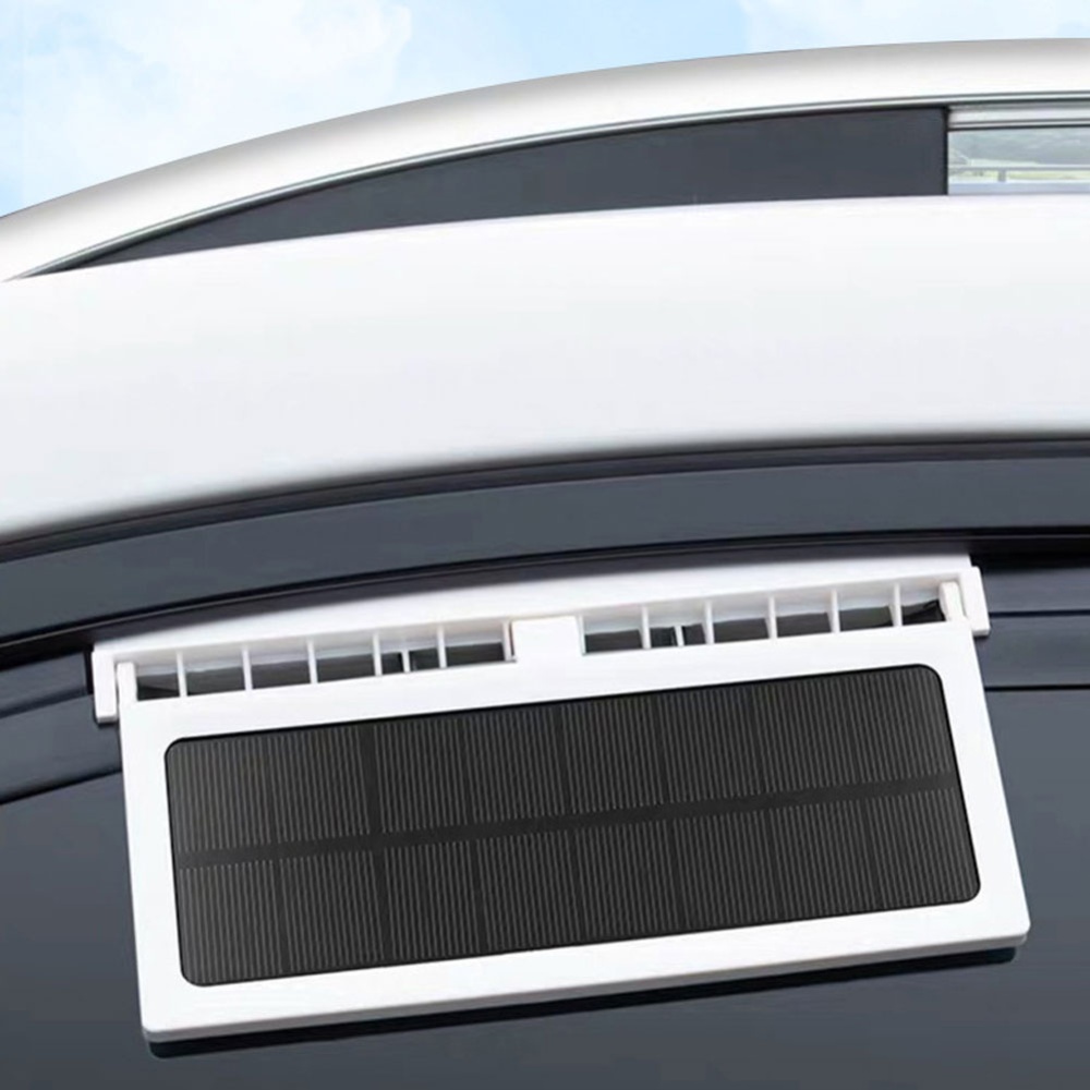 Car Exhaust Fan Solar Powered Radiator Air Circulation Cooling Black - Image 3