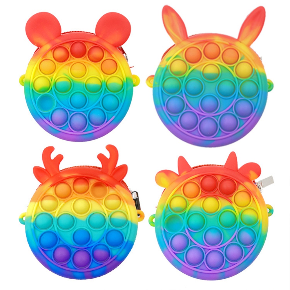 Rainbow Toys Push Unzip Doll Bag Increase Focus For Autism Needs Anti-stress Game Educational Toy Bunny_Mini - Image 3