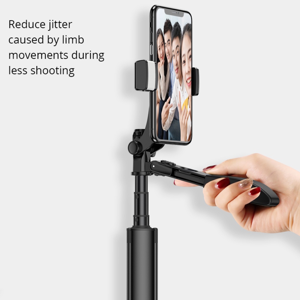 Bluetooth Tripod Selfie Stick Video Stabilizer for iPhone Xiaomi Huawei Gimbal black - Image 3