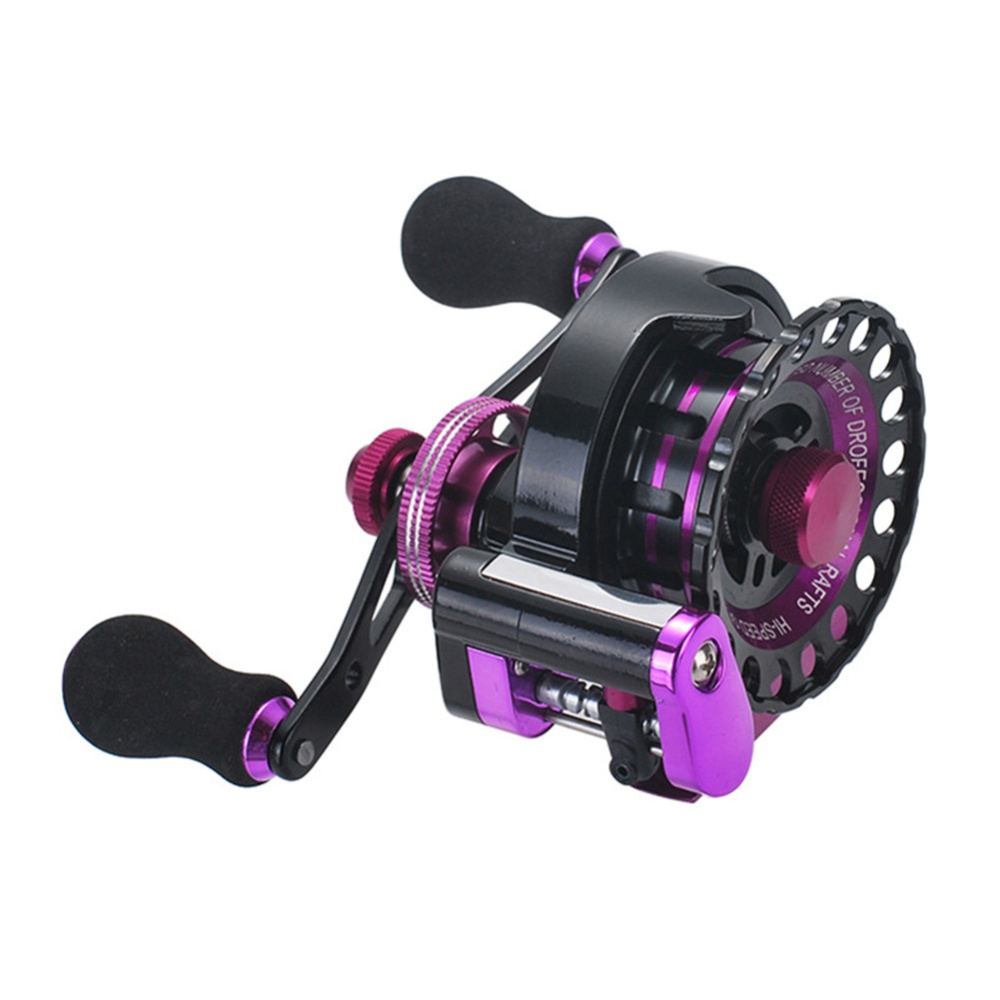 Fishing Reel 11-axis Cnc All-metal Head Smooth Micro Lead Accessories b65 purple left hand - Image 2