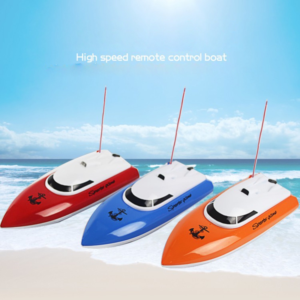 Children Remote Control Boat 4-channel High-speed Dual Motors Electric Speedboat (with Charging) For Boys Gifts orange - Image 2