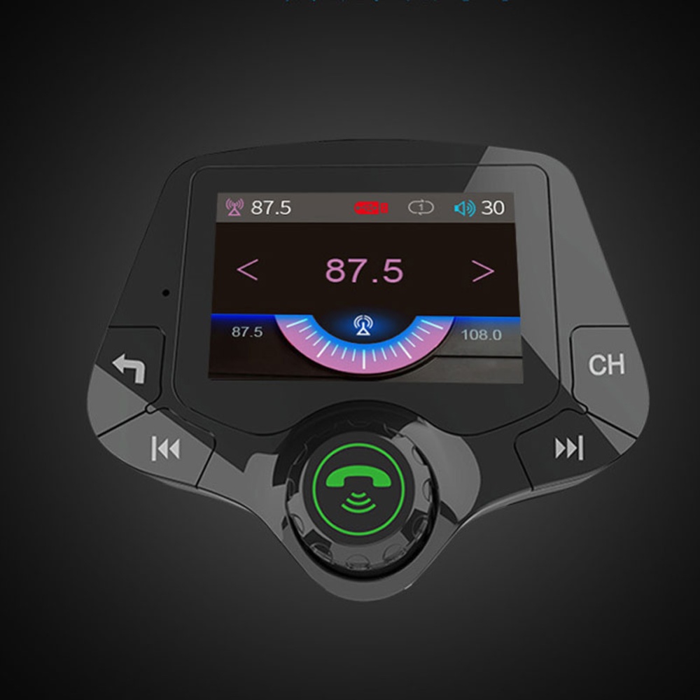 G24 Car Mp3 Player 2.0-inch Screen Display Bluetooth-compatible Handsfree Fm Transmitter Qc3.0 Fast Charging black - Image 2