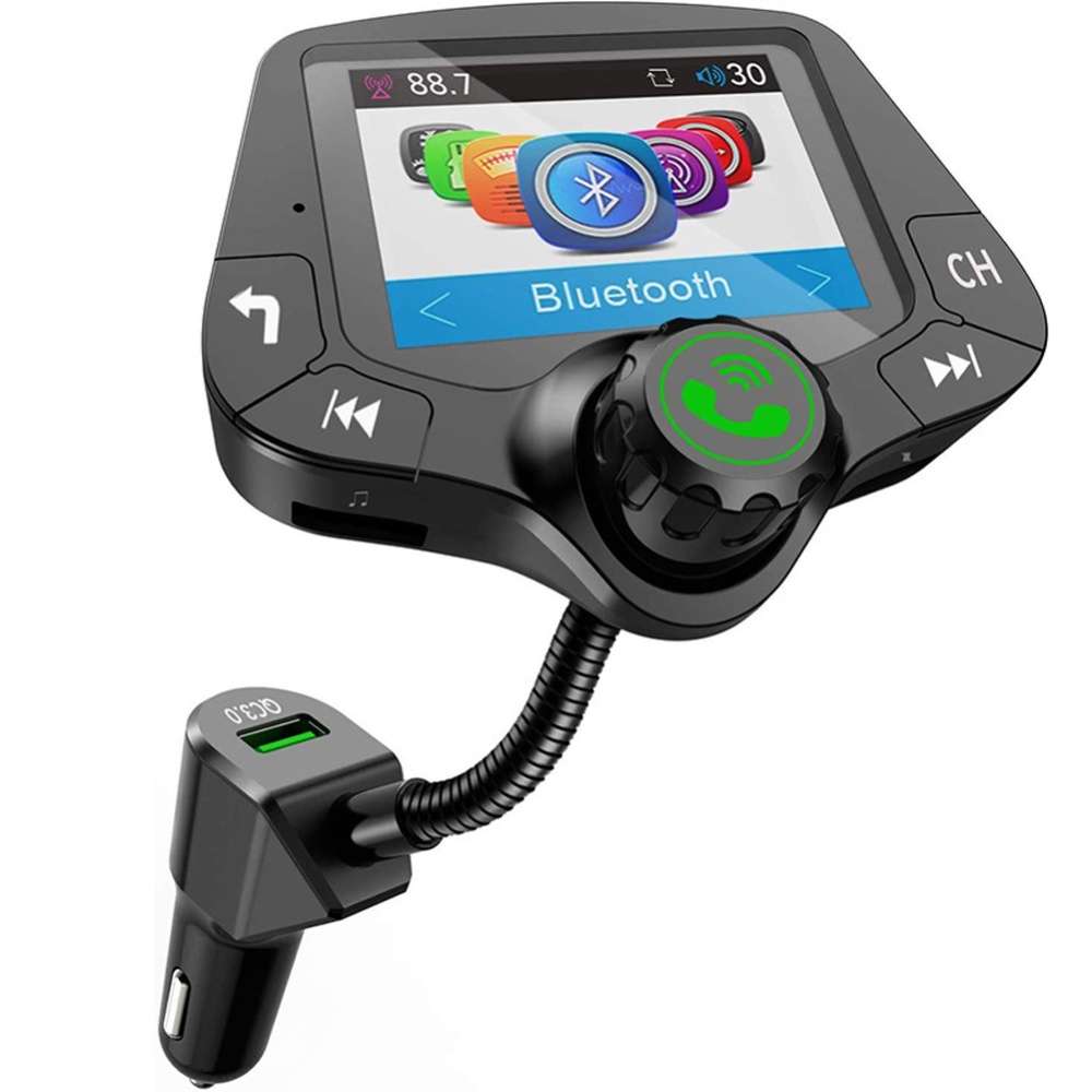 G24 Car Mp3 Player 2.0-inch Screen Display Bluetooth-compatible Handsfree Fm Transmitter Qc3.0 Fast Charging black - Image 3