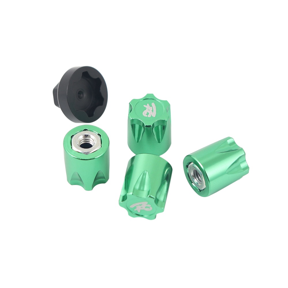 4Pcs Aluminium RC Car Wheel Rim Center Cap M4 Nut for 1/10 Crawler Traxxas TRX4 Axial SCX10 90046 D90 Tamiya MST green - Image 3