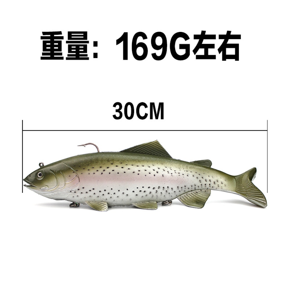 Simulated Deep-sea Fish 30cm/170g Large Size Ship Baiting False Baits with Big Hook Adult Outdoor 30cm / 170g - Image 2