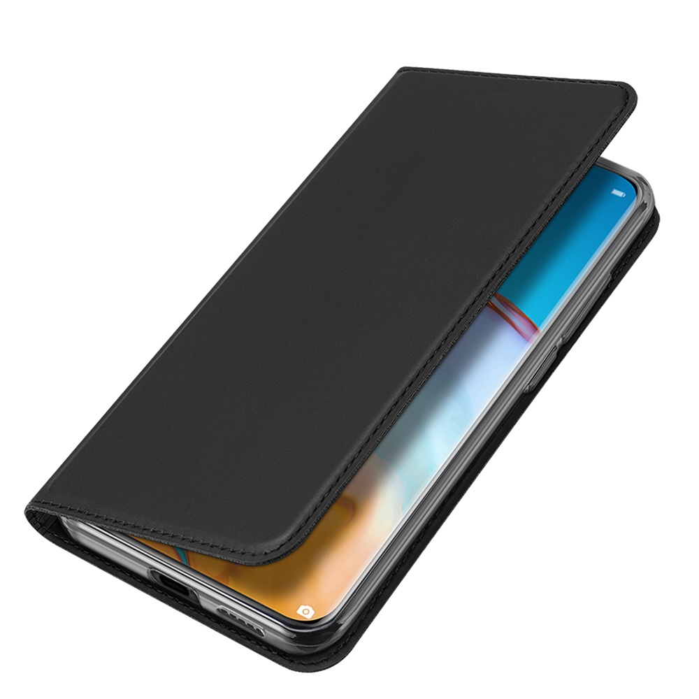 DUX DUCIS For HUAWEI P40 Leather Mobile Phone Cover Magnetic Protective Case Bracket with Cards Slot black - Image 3