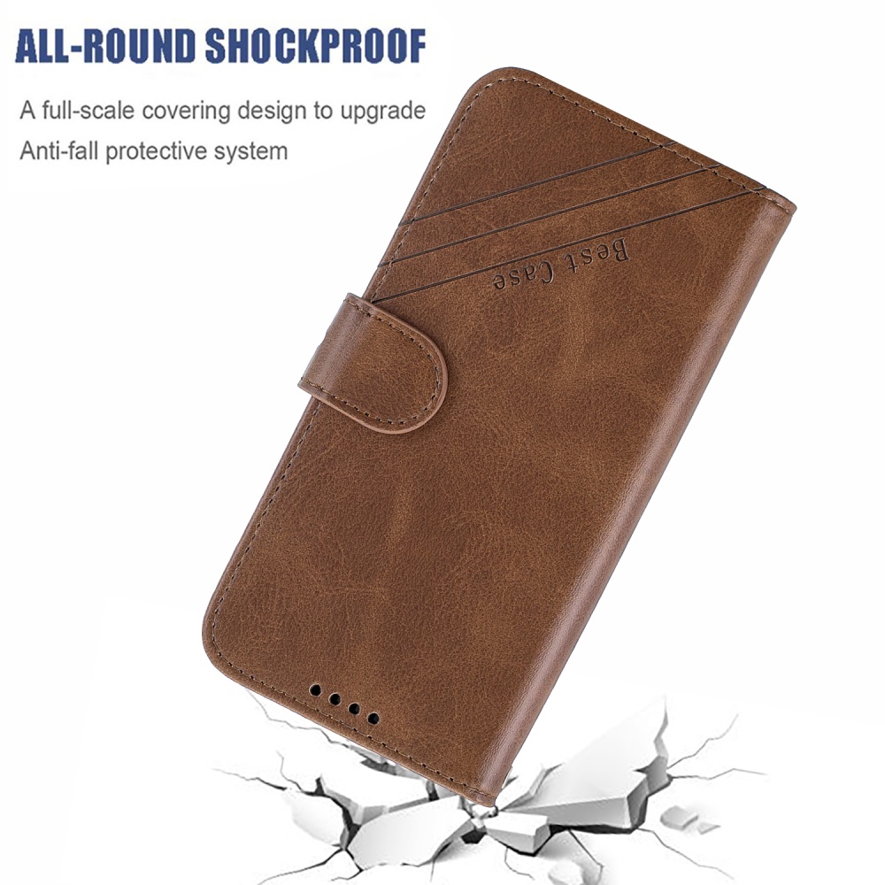 For Samsung A7 2018 Denim Pattern Solid Color Flip Wallet PU Leather Protective Phone Case with Buckle & Bracket gray - Image 3