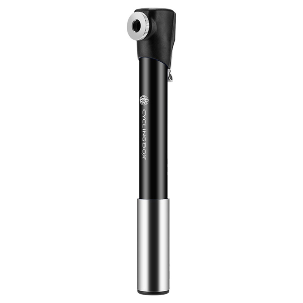 Mini Bicycle Pump Aluminum Alloy Air Portable Electric Car Bike Universal Cycle Black - Image 3