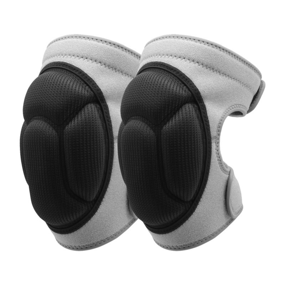 1 Pair Knee Pads Thickened Non-slip Anti-collision Sports Sponge Protector Riding Equipment Black M - Image 2