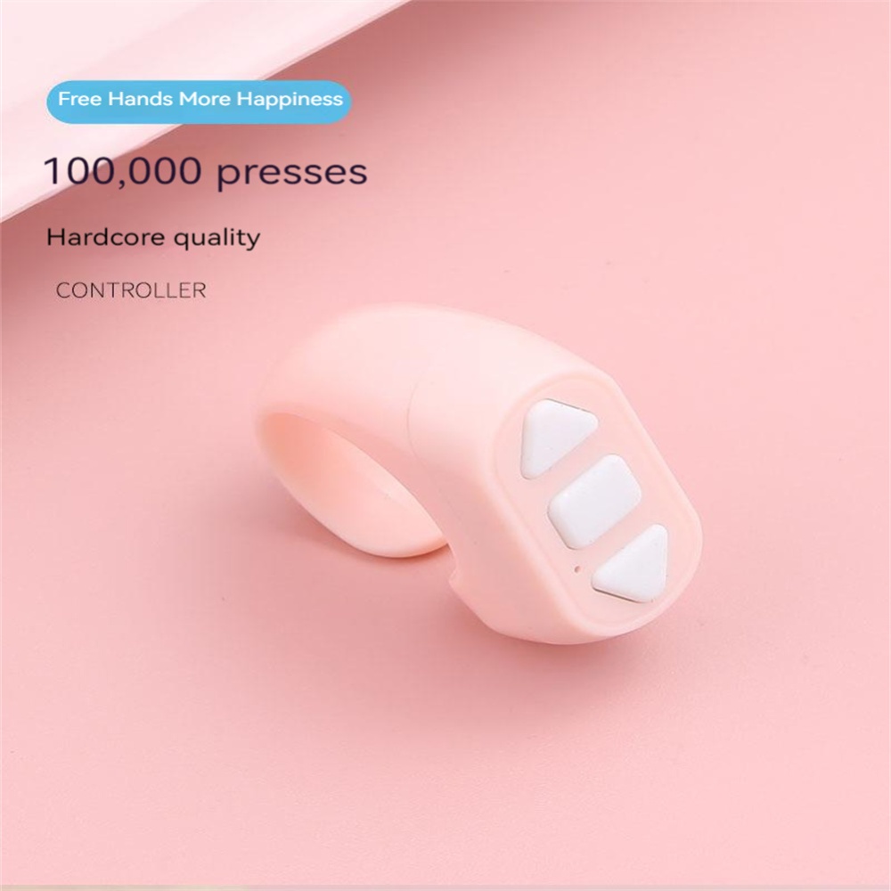 Bluetooth-compatible Page Turner Remote Control Video Camera Shutter Selfie Button Mobile Phone Controller pink - Image 3