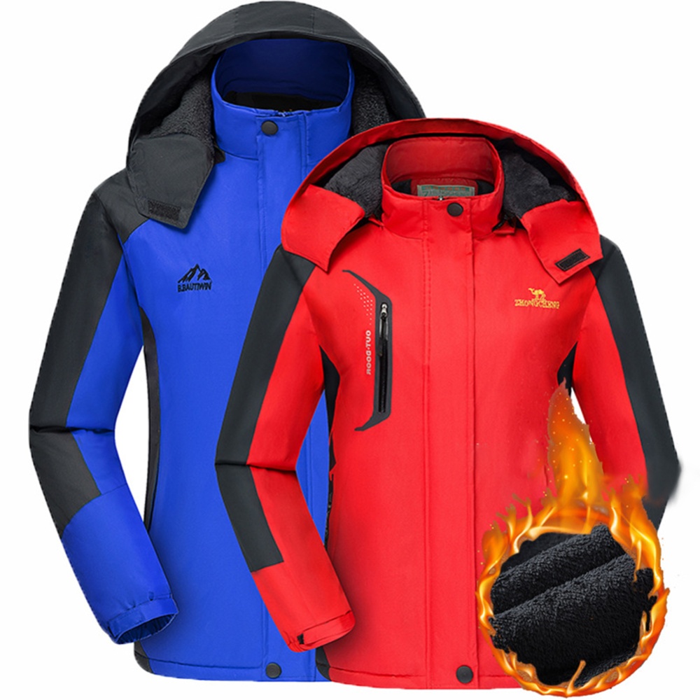 Men's Jackets Winter Thickening Windproof and Warm Outdoor Mountaineering Clothing blue_XXXL - Image 3