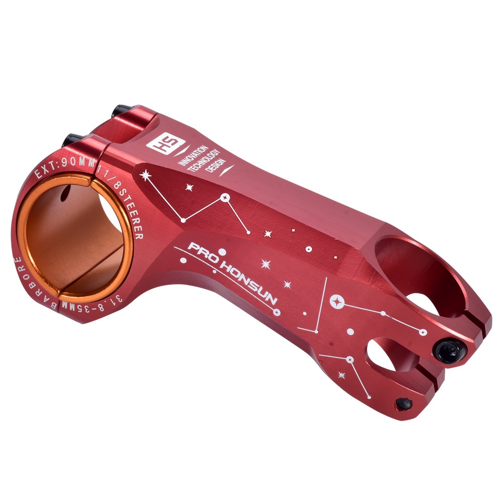 MTB Bike Handlebar Rise Stem -17 Degree Bicycle Mountain Road Colorful degrees 90MM / colorful_31.8 35MM - Image 3