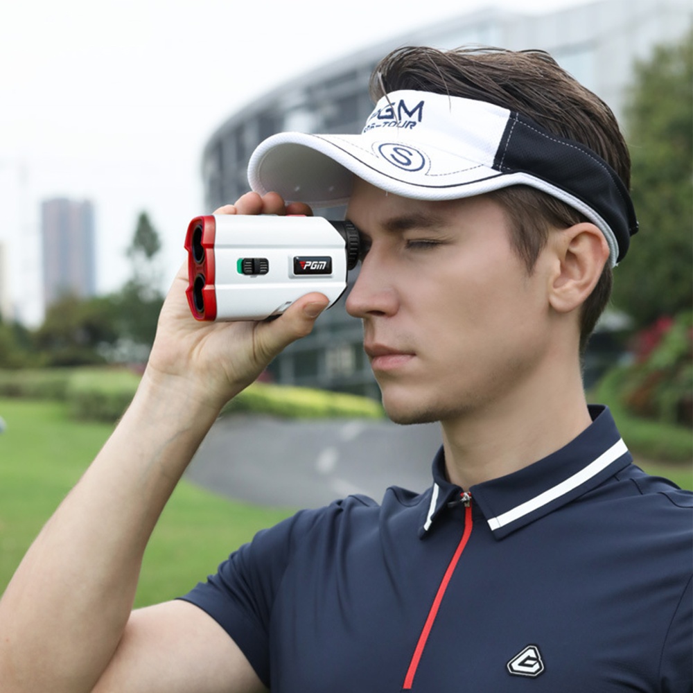 600 Yards Pgm Golf Rangefinder Telescope Electronic Rechargeable Ip54 Waterproof White Black Red - Image 3