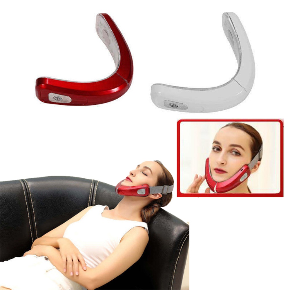 V-shaped Face-lifting Device Vibration Smart Red Light Blue Beauty White_IPL remote control voice function - Image 3