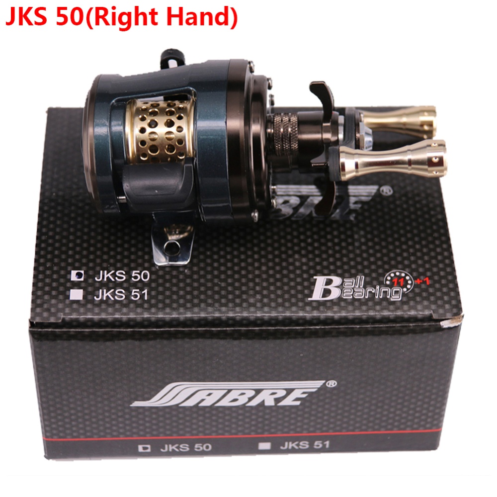 DEUKIO 11+1 Bearings Round Profile Baitcast Reel Light Lure Casting For Stream Trout Fishing Left/Right Hand Optional JKS 50 (right hand) - Image 3