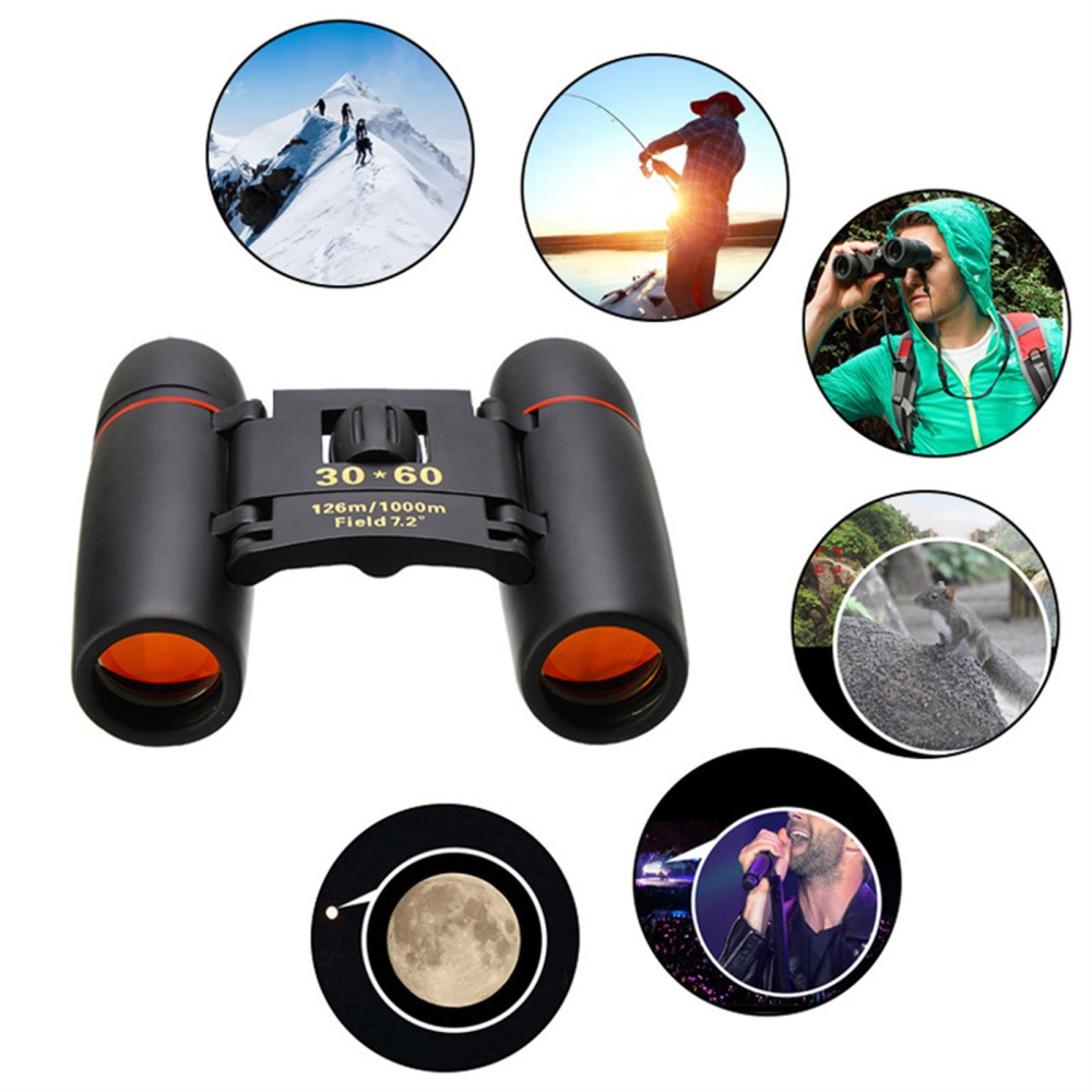 30 X 60 Outdoor Mini Telescope Portable Hd Wide Angle Long Range Night Vision Binoculars for Sports Camping - Image 2