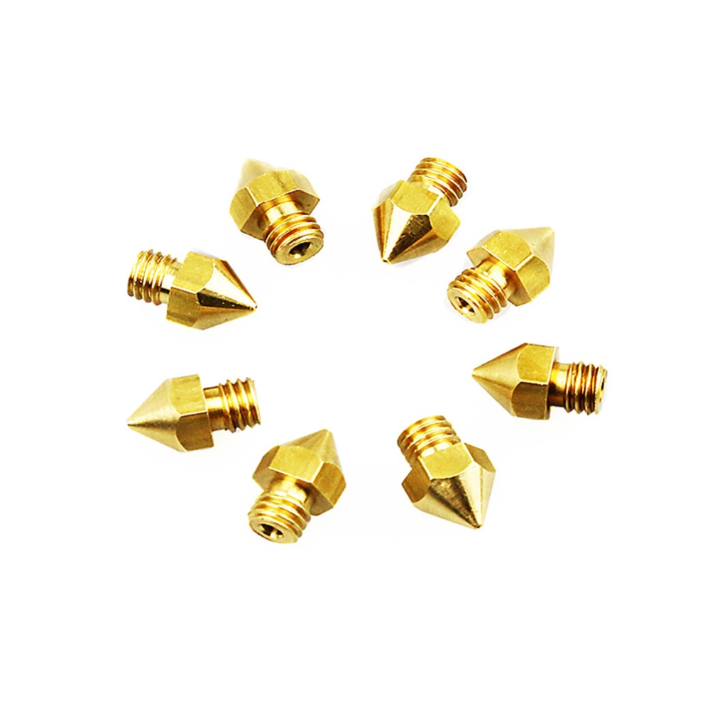 5pcs/set Brass Extruder Nozzle 0.2 / 0.3 0.4 0.5 0.6mm Output for 1.75mm ABS PLA Filament Makerbot Anet RepRap Prusa i3 - Image 2