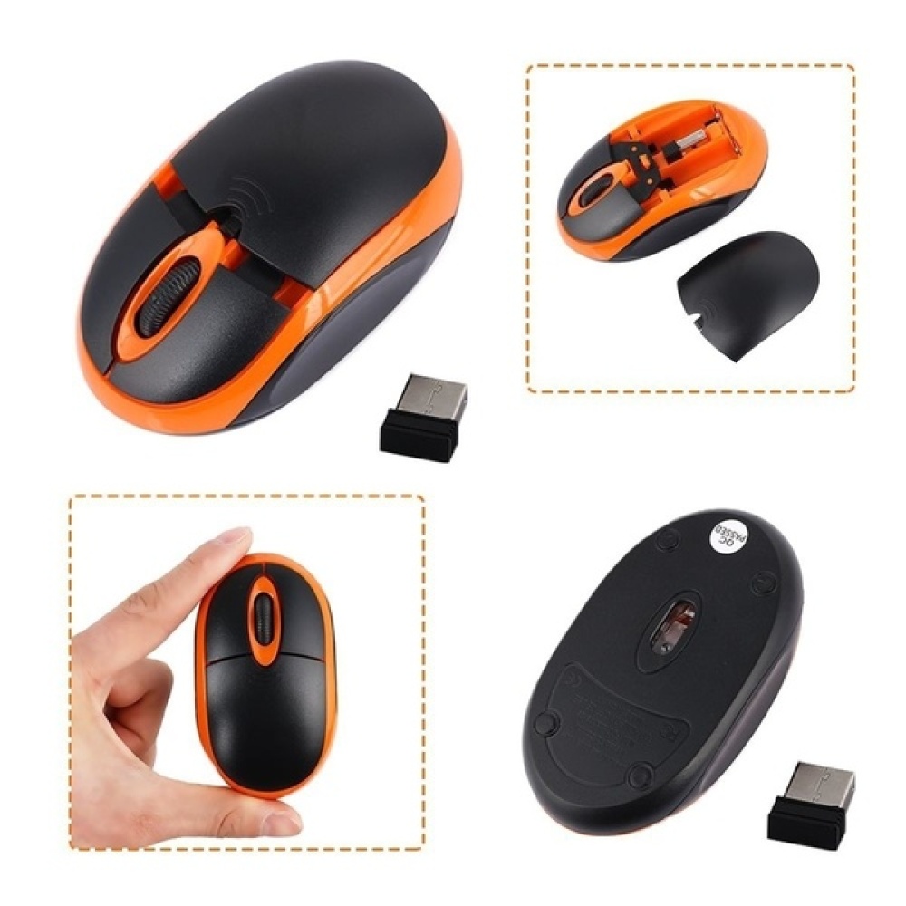 2.4GHz Cordless Color Slim Portable Mini Optical Mouse USB Receiver Wireless red - Image 3