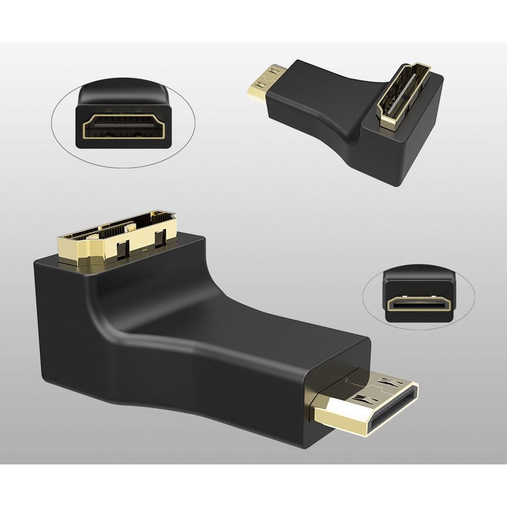 HDMI Cable Connector Adapter 270 180 90 Degree Angle Male to Female Converters for 1080P HDTV