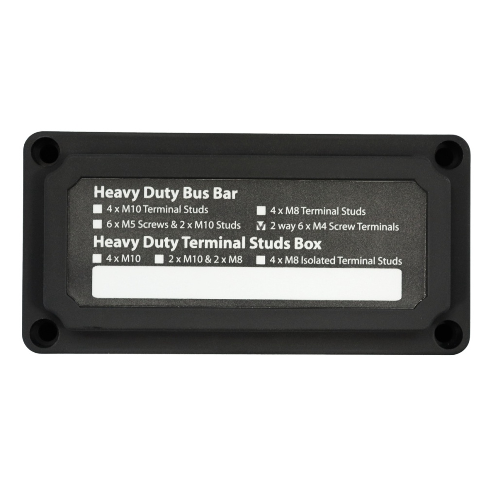 100a Heavy-duty Module Design Power Distribution Block Busbar Box Black - Image 3