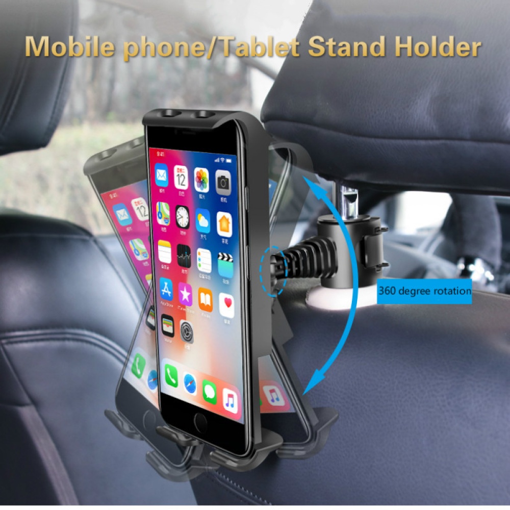 Adjustable Car Tablet Stand Holder For Ipad Accessories, Universal Seat Back Bracket 4-12 Inch blue - Image 2