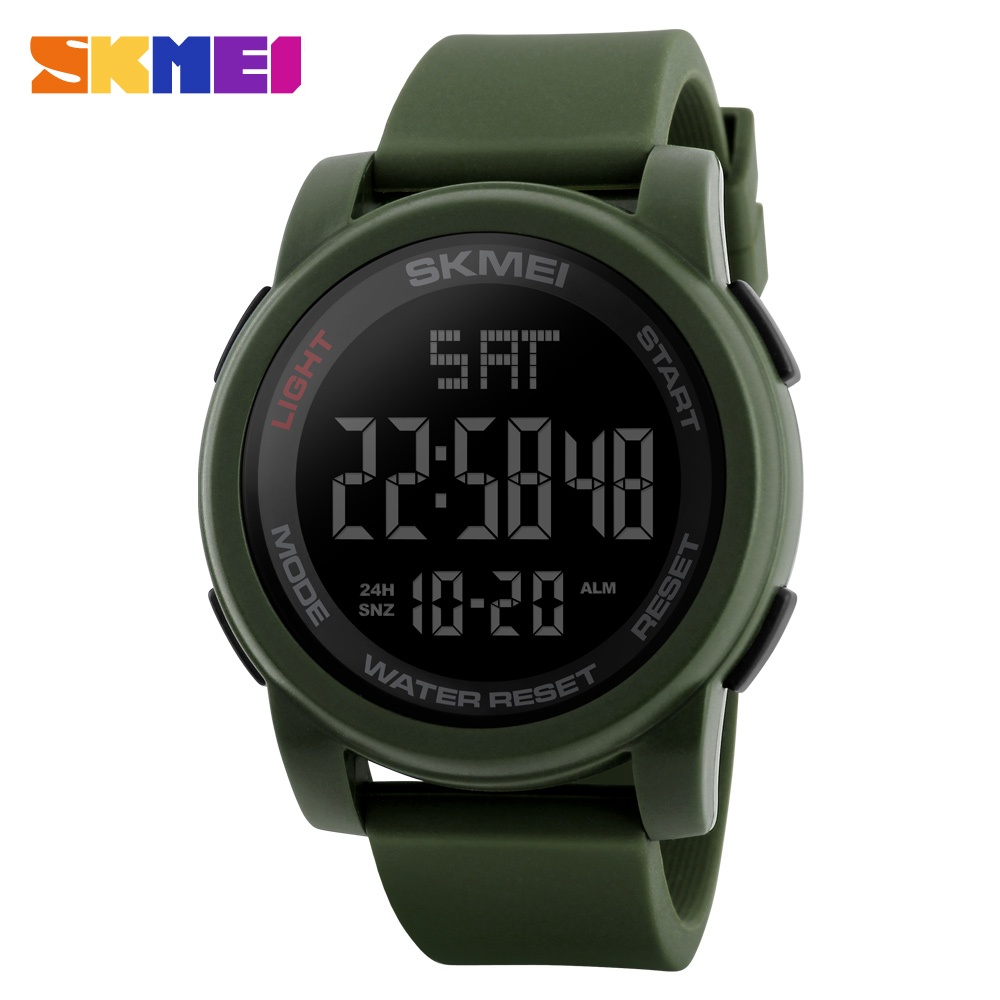 SKMEI Men Sport Watch Waterproof Alarm Clock Multifunction Outdoor Student Digital Black - Image 3