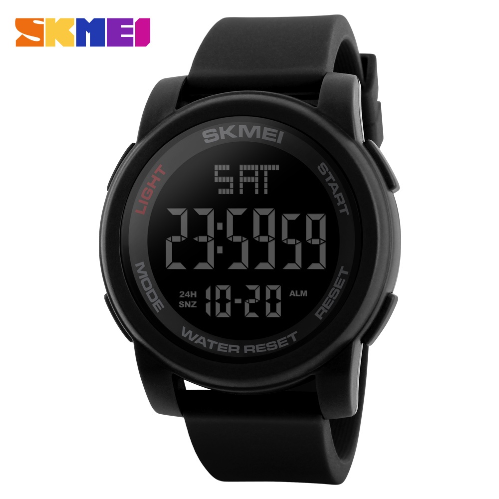 SKMEI Men Sport Watch Alarm Clock Waterproof Multifunction Outdoor Student Digital blue - Image 3