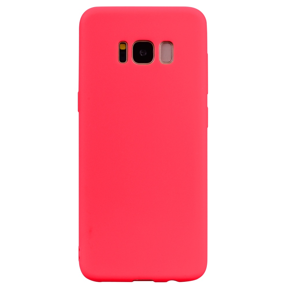 for Samsung S8 Lovely Candy Color Matte TPU Anti-scratch Non-slip Protective Cover Back Case red - Image 3