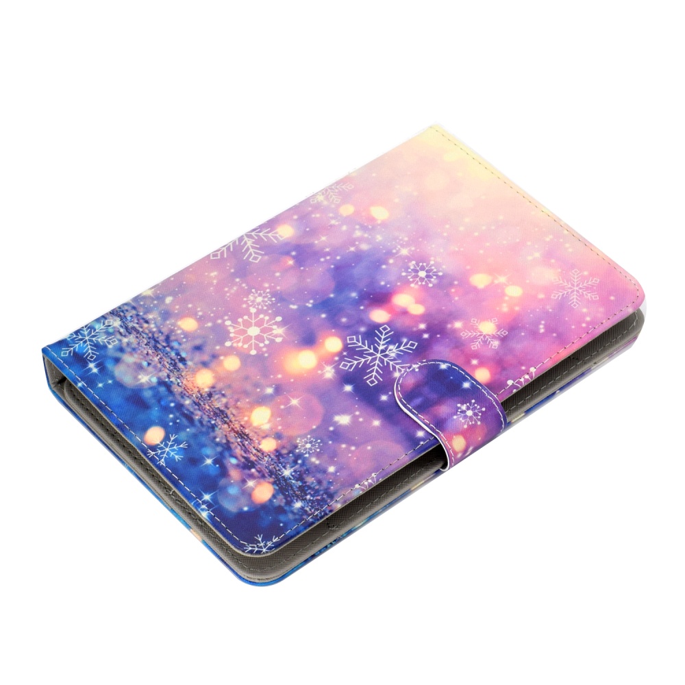 Universal Laptop Protective Case 7Inches Color Painted PU Cover with Front Snap Purple quicksand - Image 3